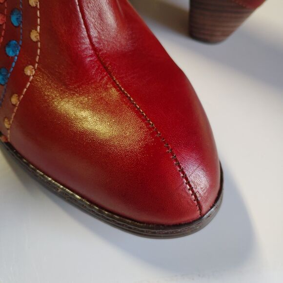 L'Artiste by Spring Step Women's boho embroidered ankle Boots western 42 (10.5) - Picture 4 of 9